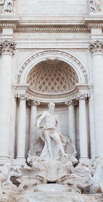 The Trevi Fountain, Oceanus in the central niche